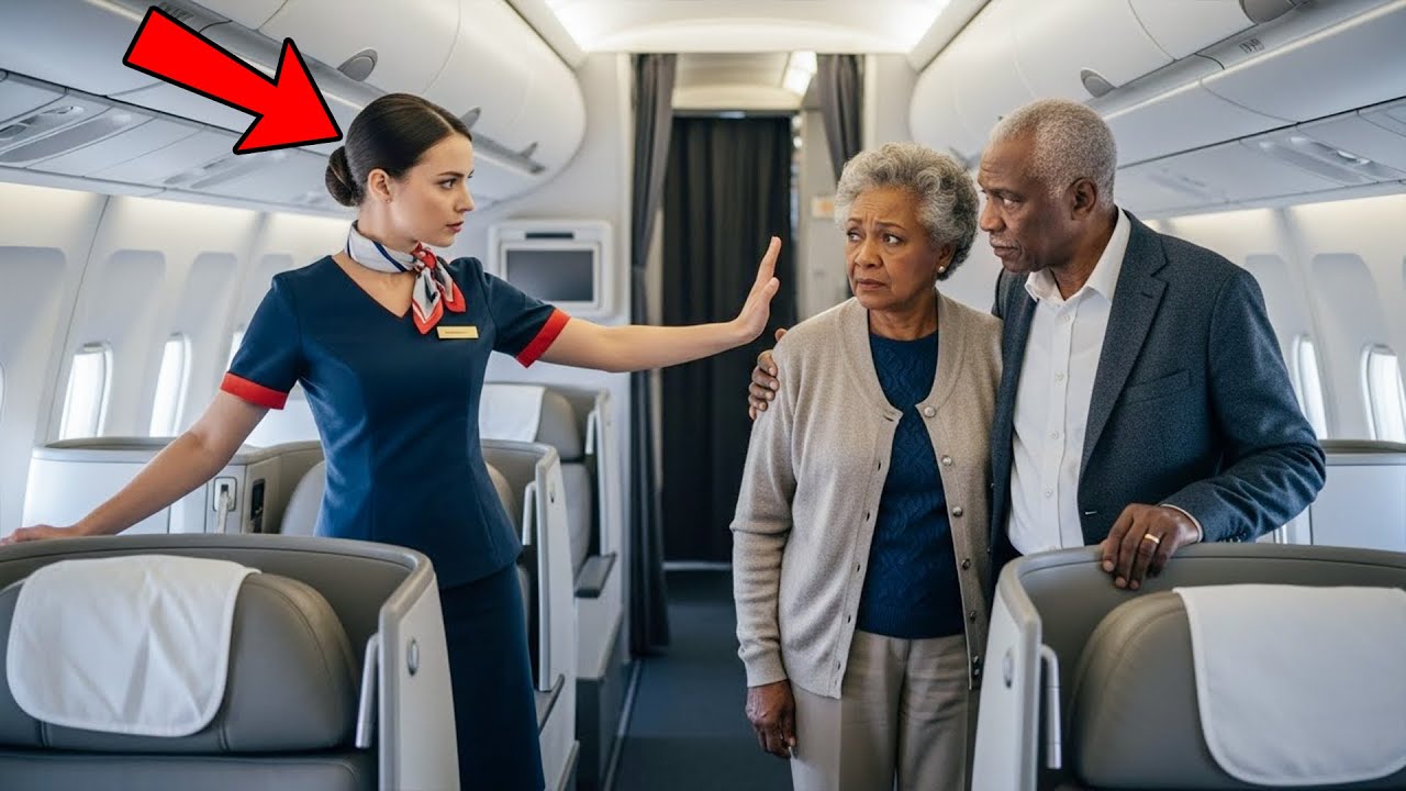 Flight Attendant Refuses Elderly Black Couple First Class, Not Knowing They Own the Airline!