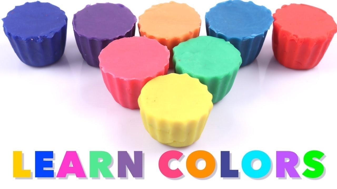 Learn Colors Names With Cup Cakes for Toddlers + More Play Doh Videos