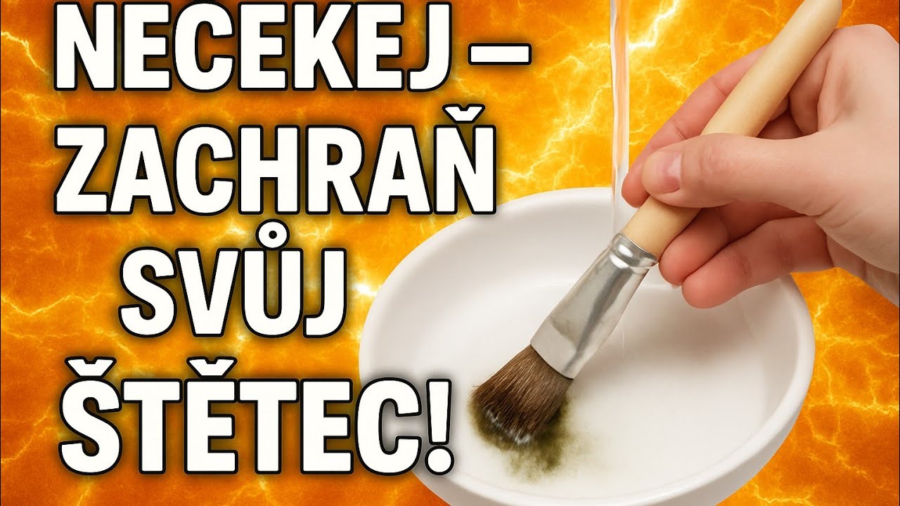 Jak jednoduše vyčistit štětec od Chemoprenu, postup vyčištění zalepeného štětce #52