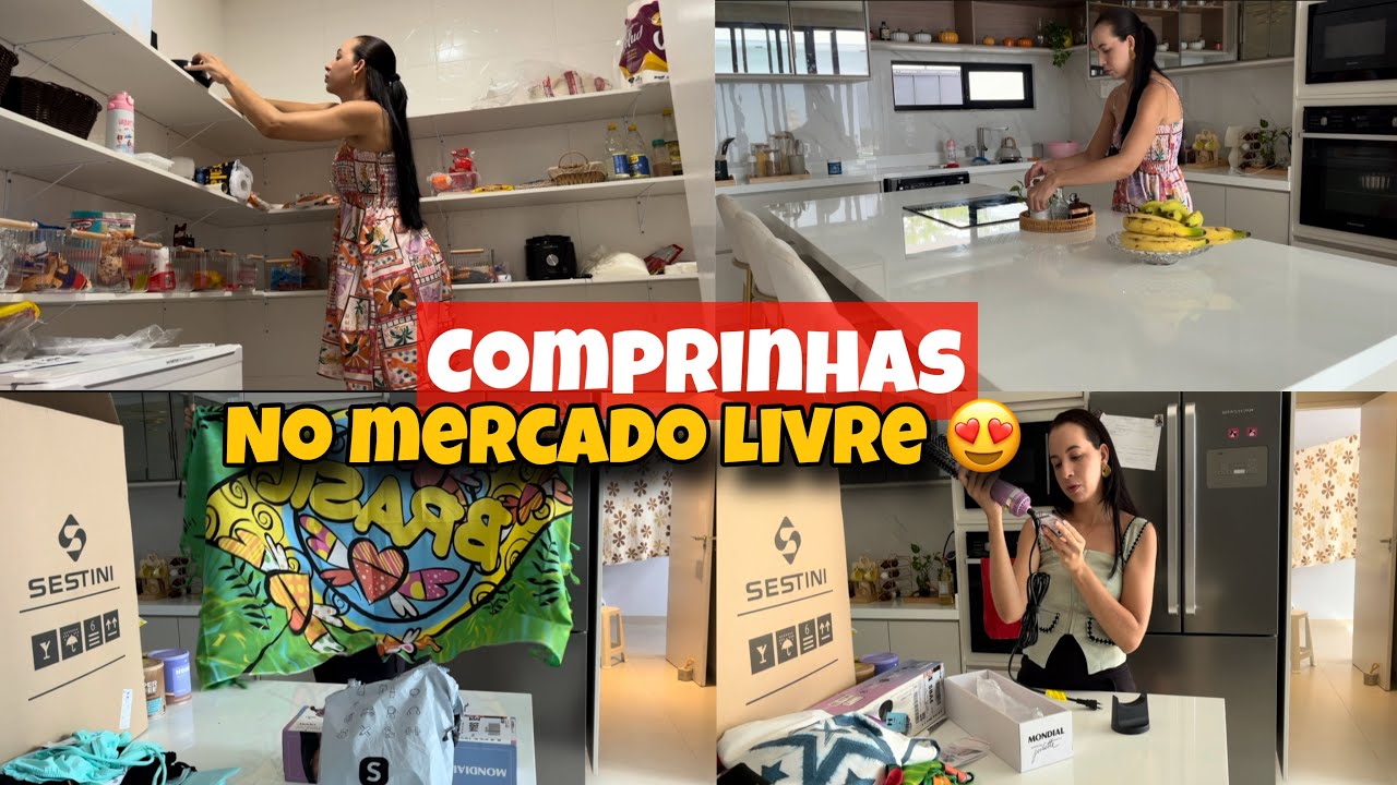 Organizei as Compras na despensa / Comprinhas que eu amei no Mercado Livre 🥰 VLOG