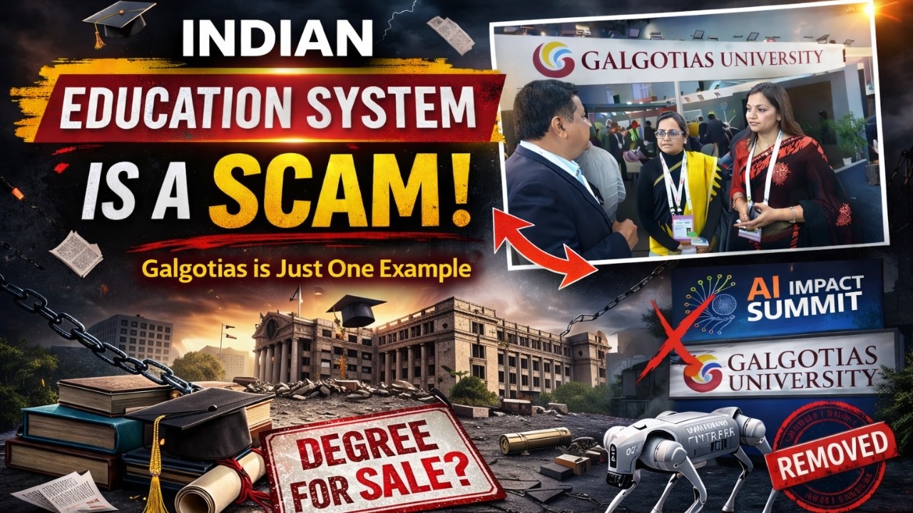 Indian Education System Is a Scam? | Galgotias Is Just One Example | Galgotias University AI Summit