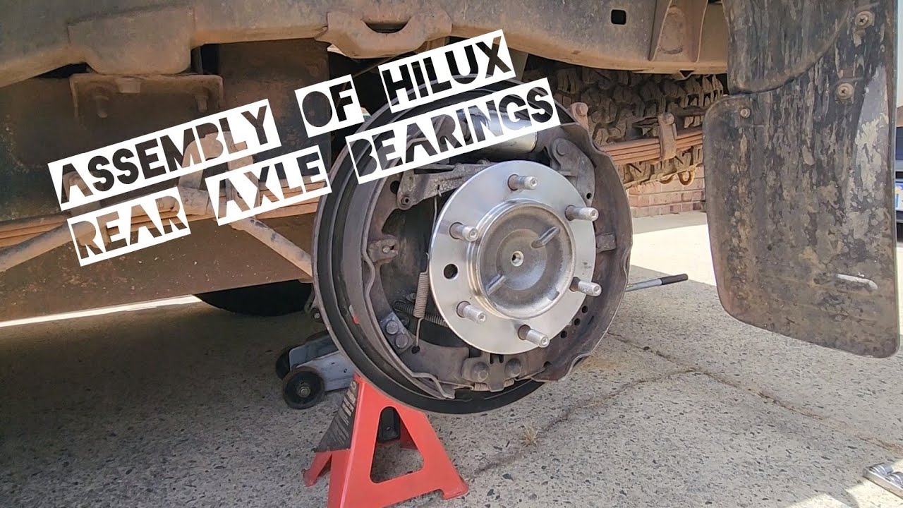 Узел подшипника задней оси Toyota Hilux с использованием нового вала (без АБС) | замена шпилек кр...