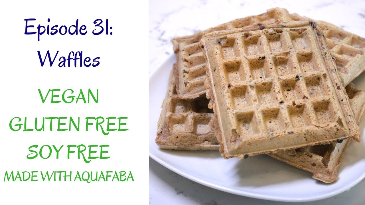 Fluffy Aquafaba Waffles (Gluten free, Vegan)