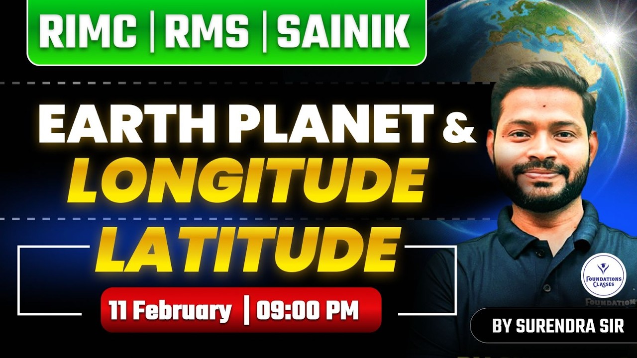 RMS & Sainik School Class 6 Geography | Earth, Latitude & Longitude Complete Class
