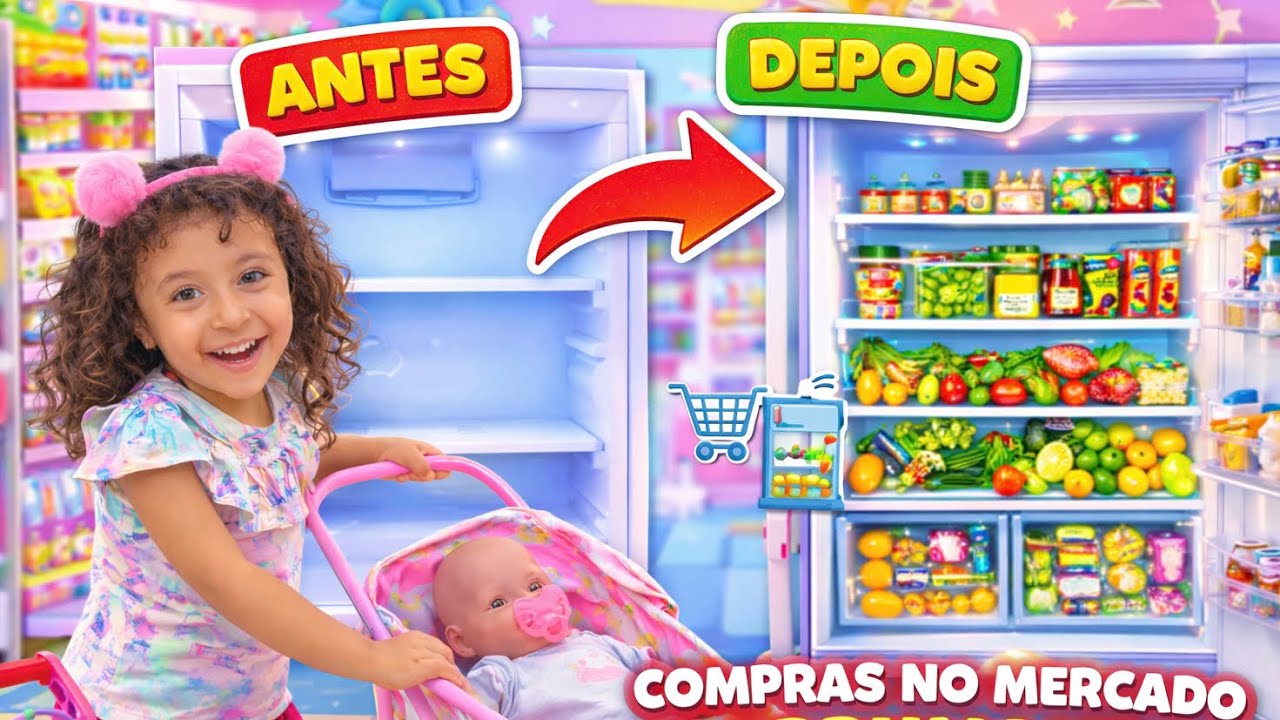 COMPRINHAS NO SUPERMERCADO COM A BEBÊ REBORN MICAELA 🛒
