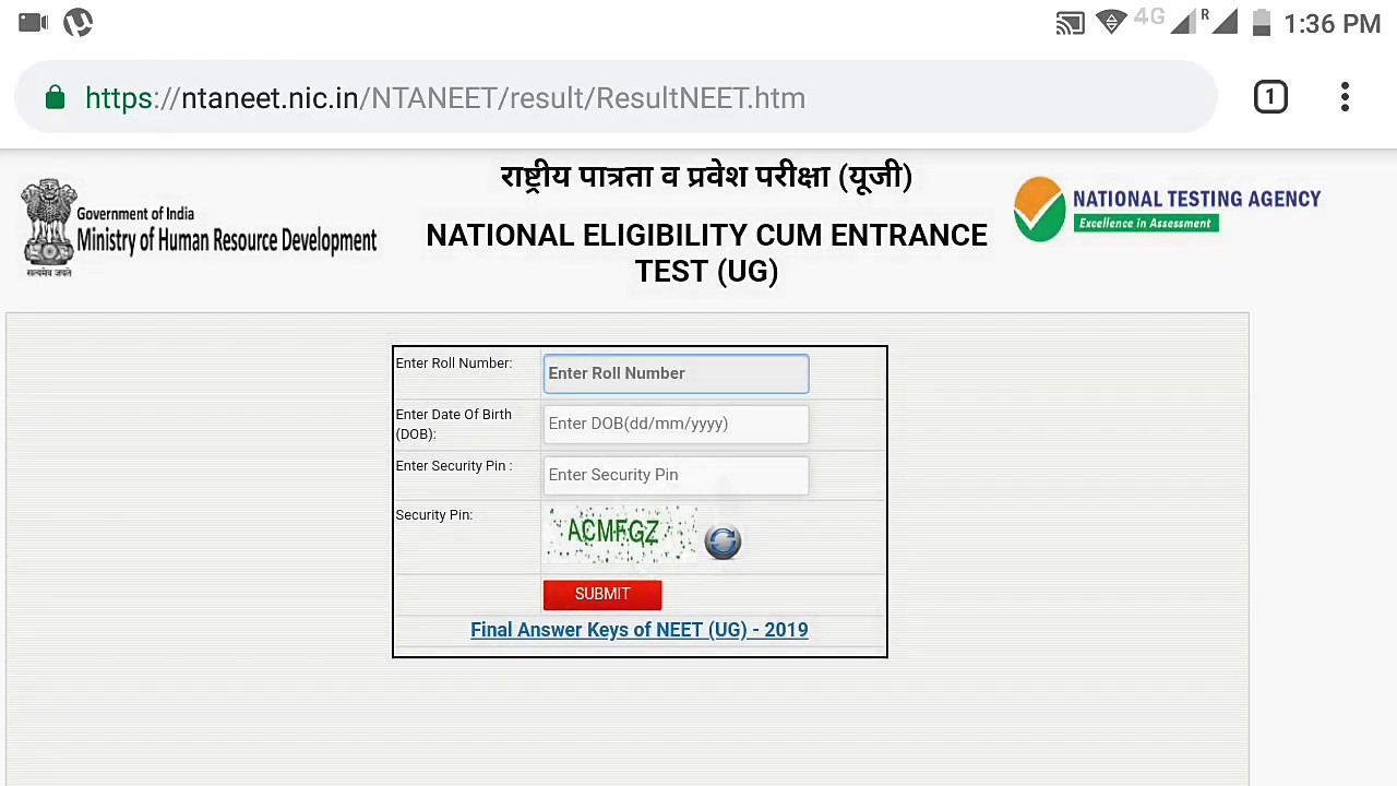 NEET RESULT 2019 | LATEST NEWS | 05.06.2019