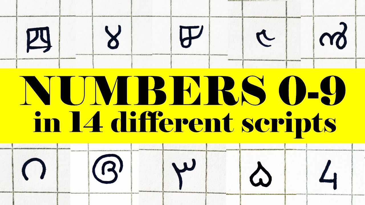 How To Write Numbers 0-9 in Different Languages | Learn Numbers In 14 Different Scripts