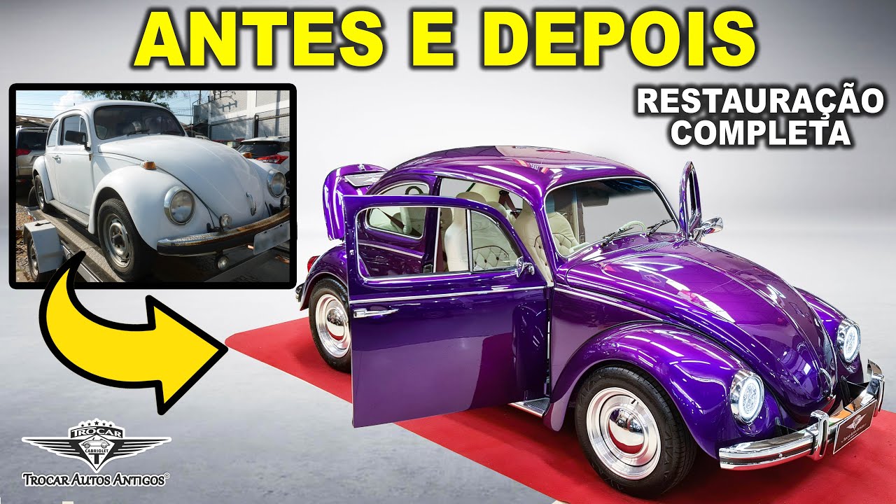 INCRÍVEL CUSTOMIZAÇÃO! | Fusca ROXO especial 1975 - Restauração completa + personalização by TROCAR