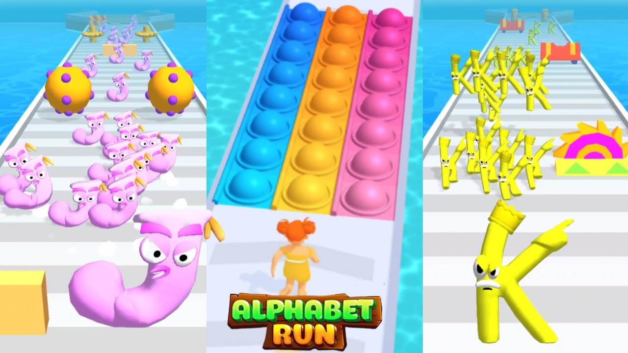 J vs K! The ULTIMATE Alphabet Lore Run BATTLE with (Max Level Pop It run 3D gameplay)