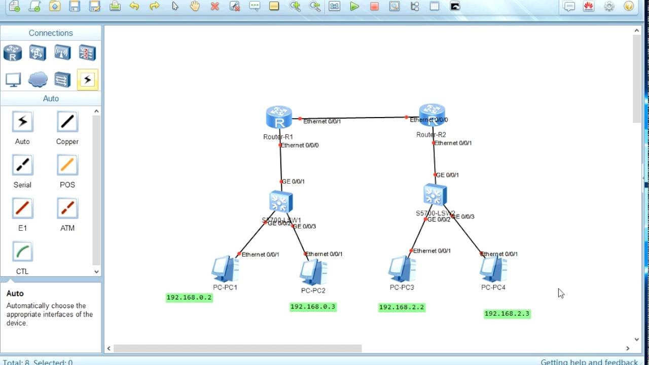 eNSP Static Routing|| eNSP Static Rip 2016|| Easily Configure static routing,Huawei packet tracer