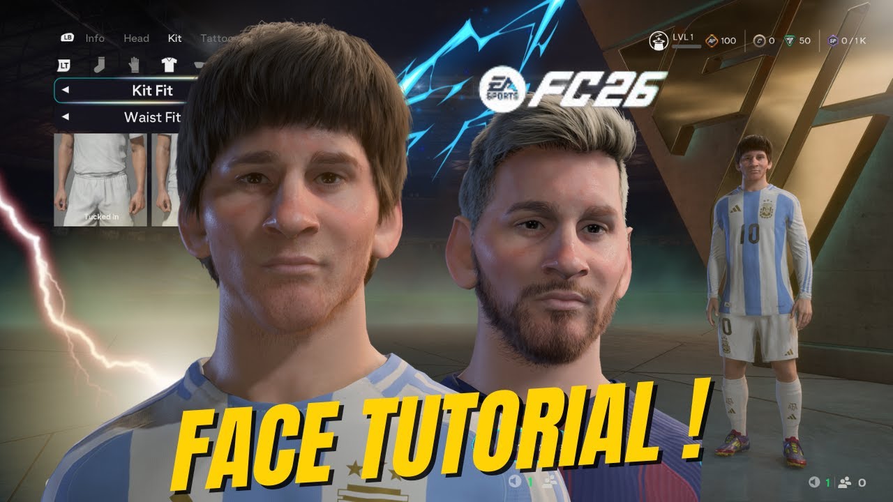 EA FC26 - How to create Lionel Messi - Face Creation Tutorial