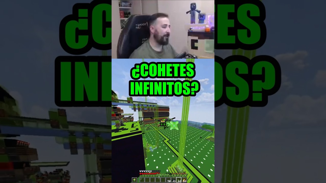 &iquest;Cohetes infinitos? #minecraft #minecrafttutorial #minecraftmemes #minecraftbuilding #gaming