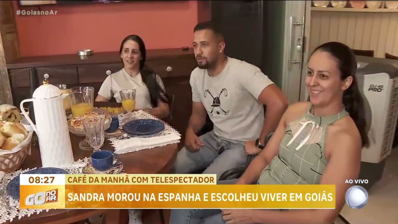 Café da manhã com telespectador: Sandra morou na Espanha e escolheu viver em Goiás