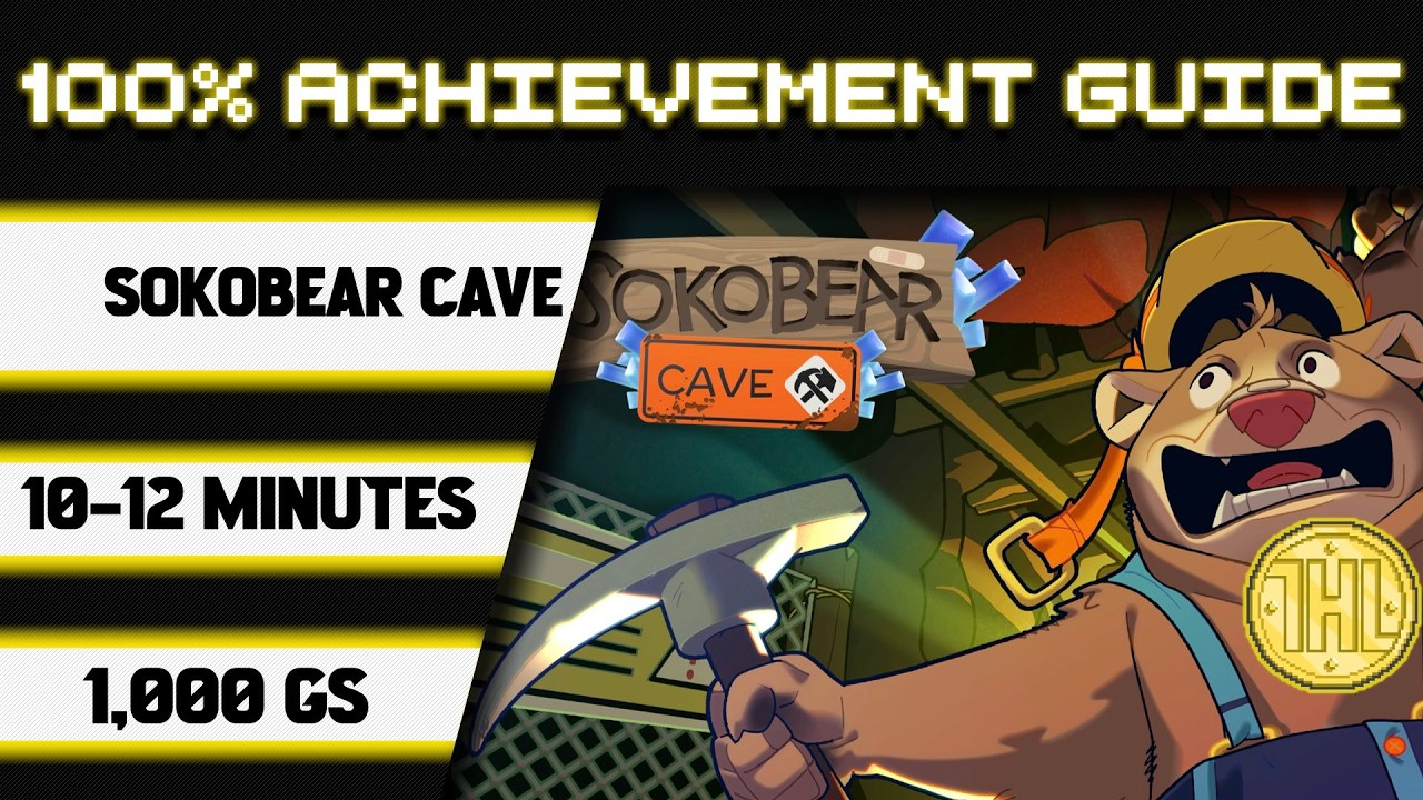 Sokobear Cave 100% Achievement Walkthrough * 1000GS in 10-12 Minutes *