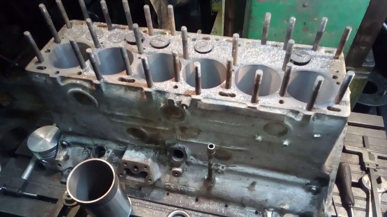 Блок цилиндров газ-51...готовим к гильзовке ;))))