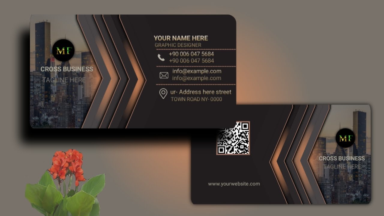 Clean Photography Business Card Design | Pixellab Tutorials