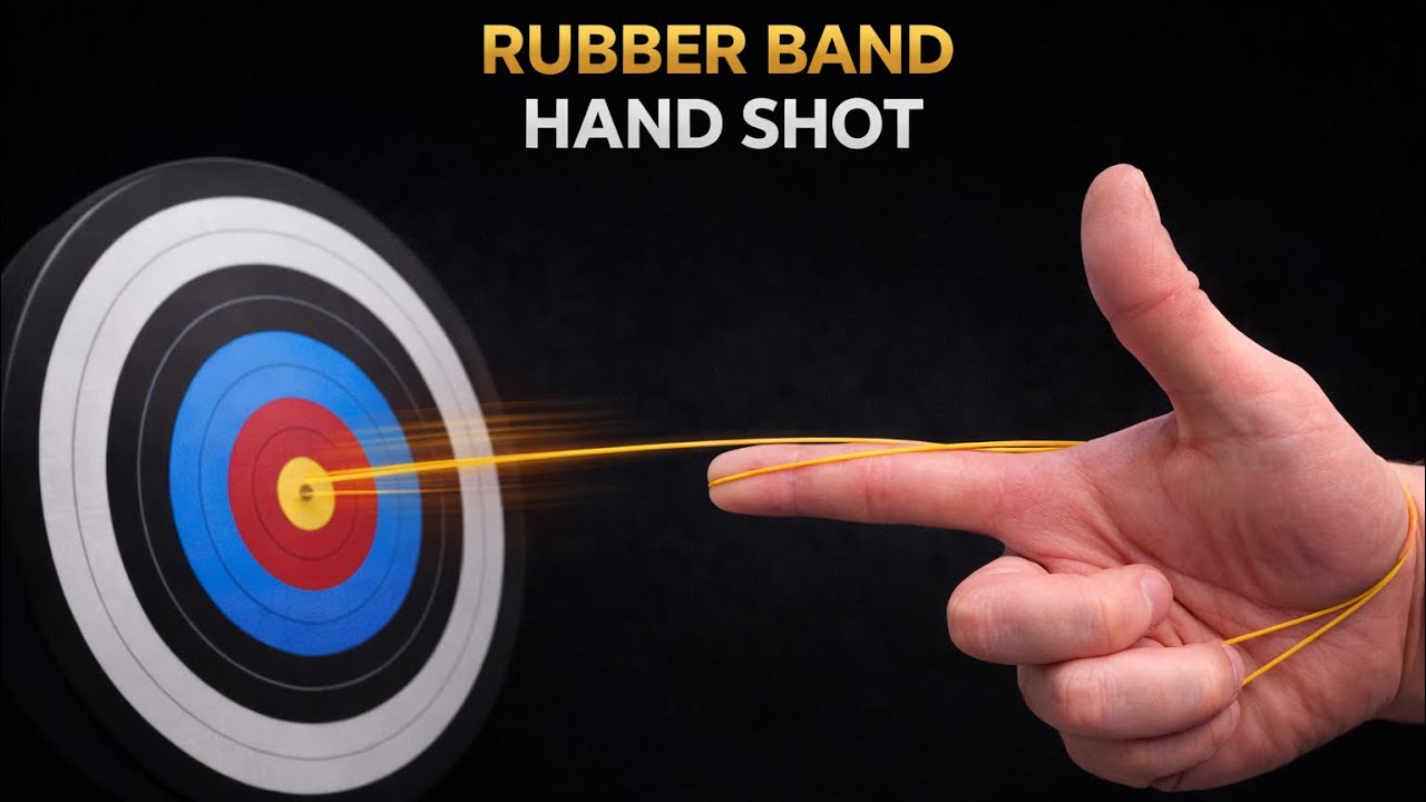 rubber band hand gun trick tutorial