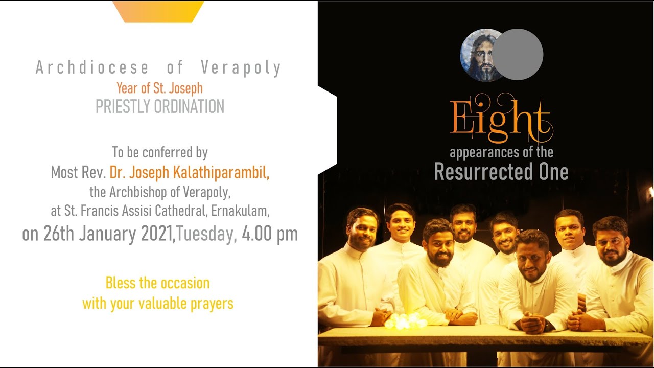 തിരുപ്പട്ട സ്വീകരണം( Priestly Ordination) | Archdiocese of Verapoly | 26-01-2021 Tuesday | 4 pm