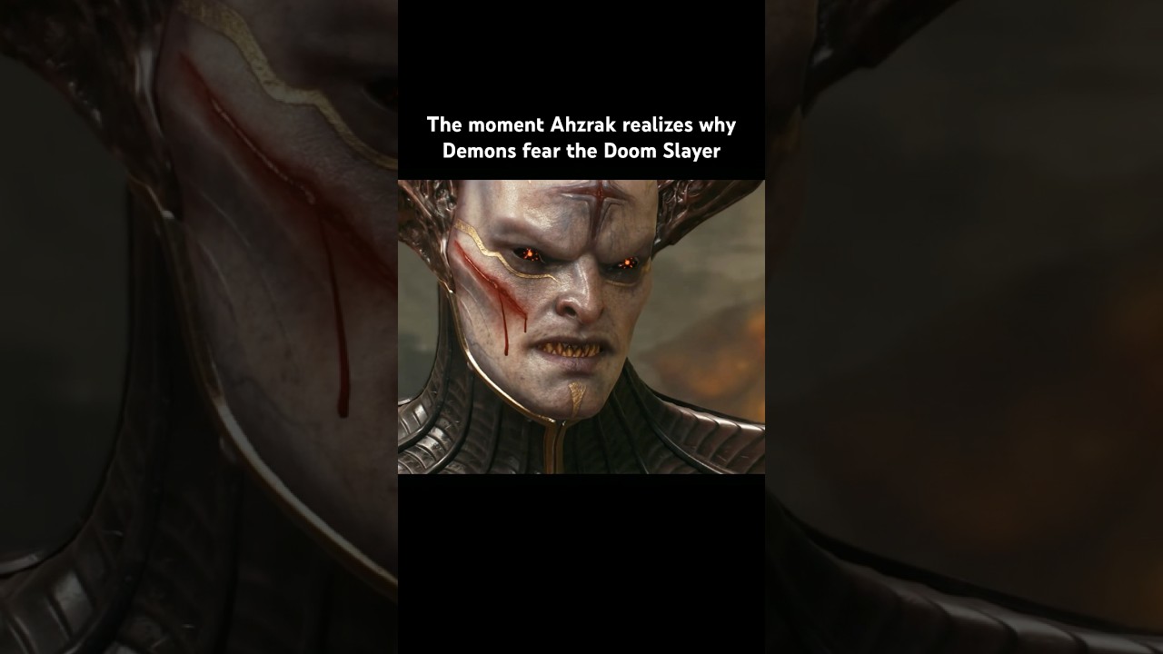 The moment Ahzrak realizes why Demons fear the Doom Slayer | Doom The Dark Ages #doomslayer #doom