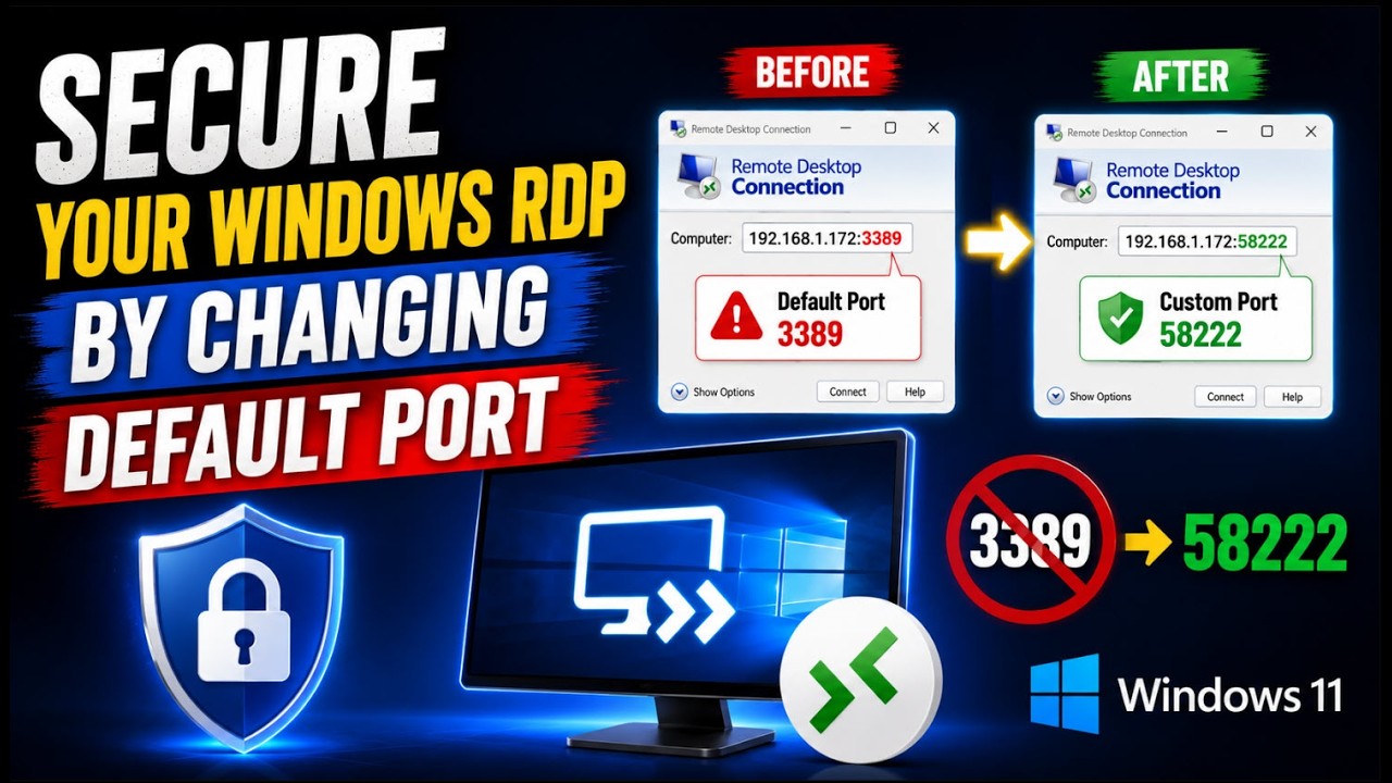 How to Change Remote Desktop (RDP) Port in Windows | Secure Your Server