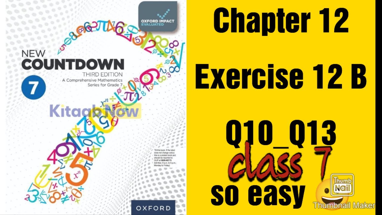oxford new countdown book 7 third edition || chapter 12 || Exercise 12B || Q10_Q13 solved