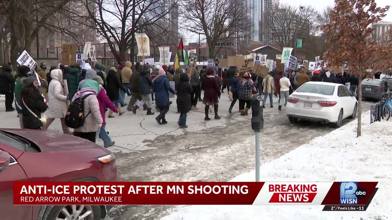 Protest forms in Milwaukee after man with Wisconsin ties shot, killed by federal agent in Minneap...