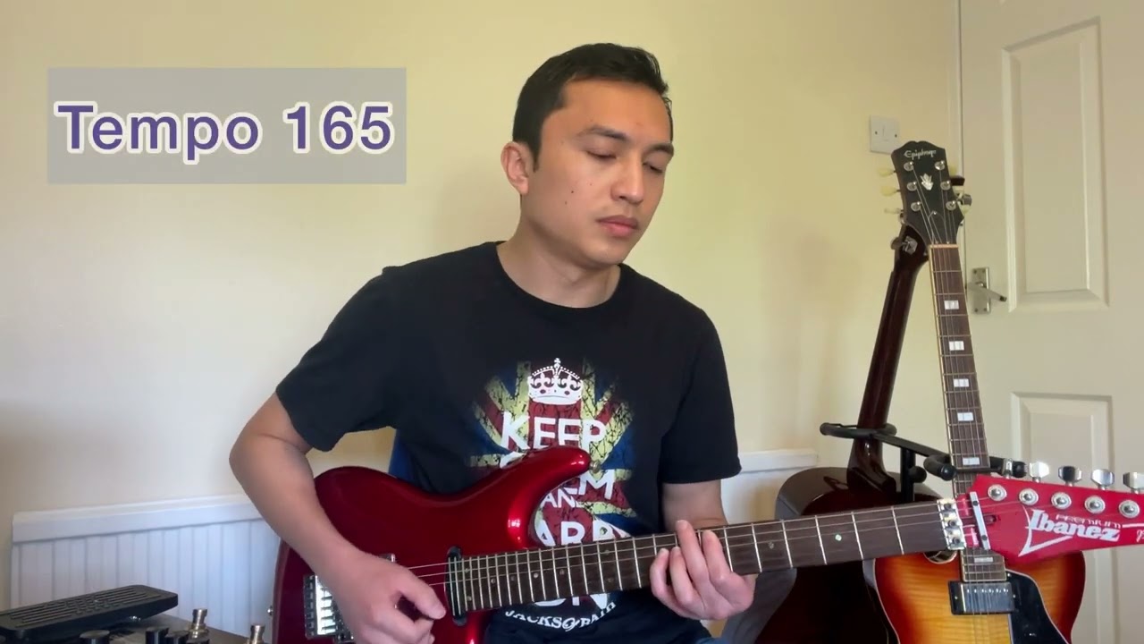 Easy Guitar Lesson Tempo exercise Tempo ငြိမ်အောင်ကျင့်နည်း