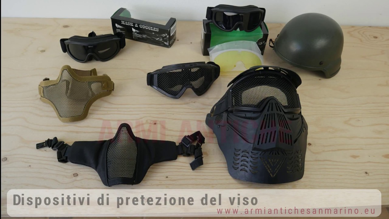 Dispositivi di protezione del viso per il Softair