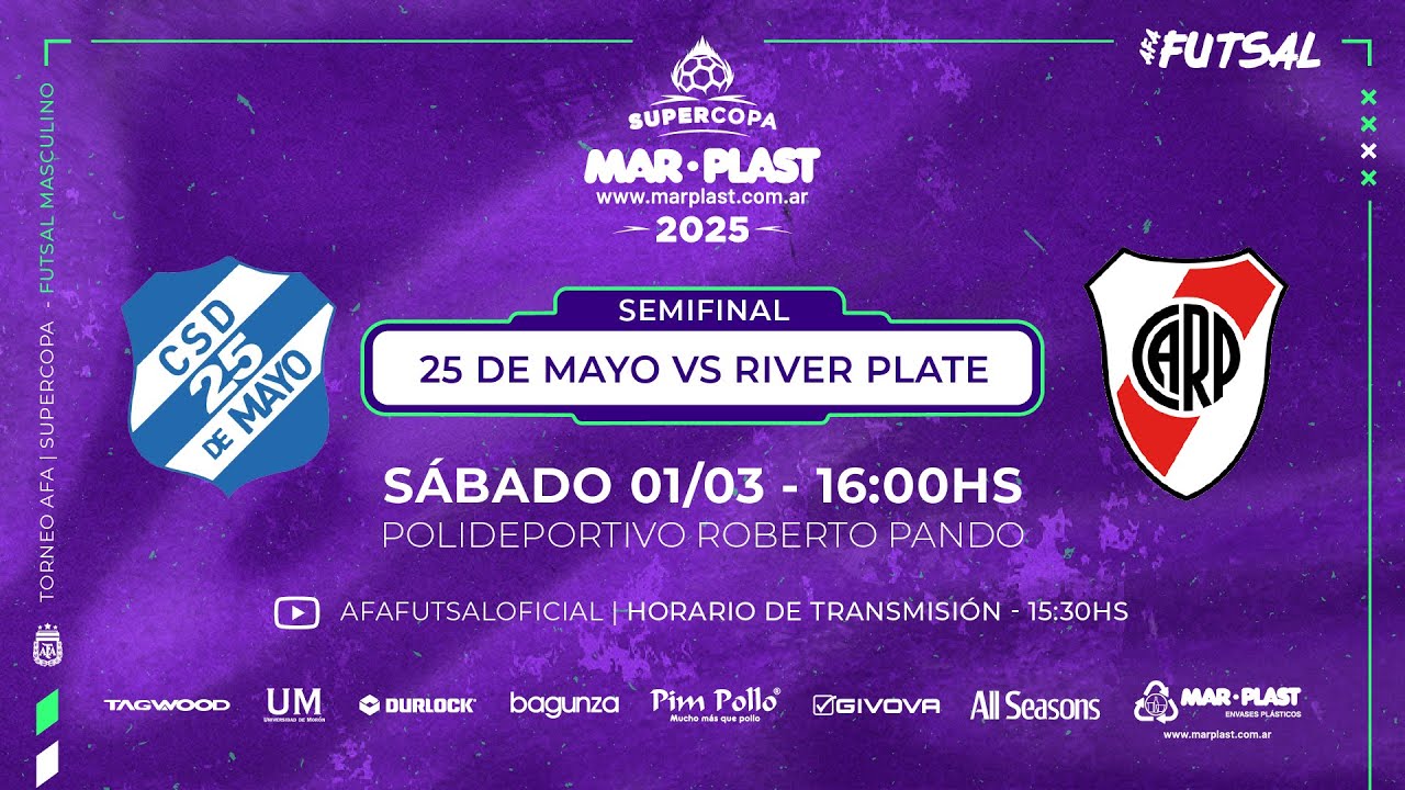 ⚽🇦🇷 Futsal | Supercopa masculina 2025 | 25 de Mayo vs River Plate