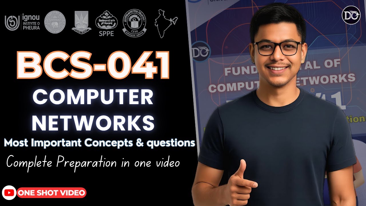 Computer Networks in one shot | BCS041 complete preparation in 1 video | BCS041 important questions
