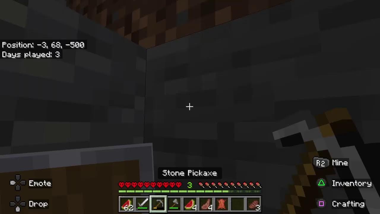 Playing minecraft hardcore