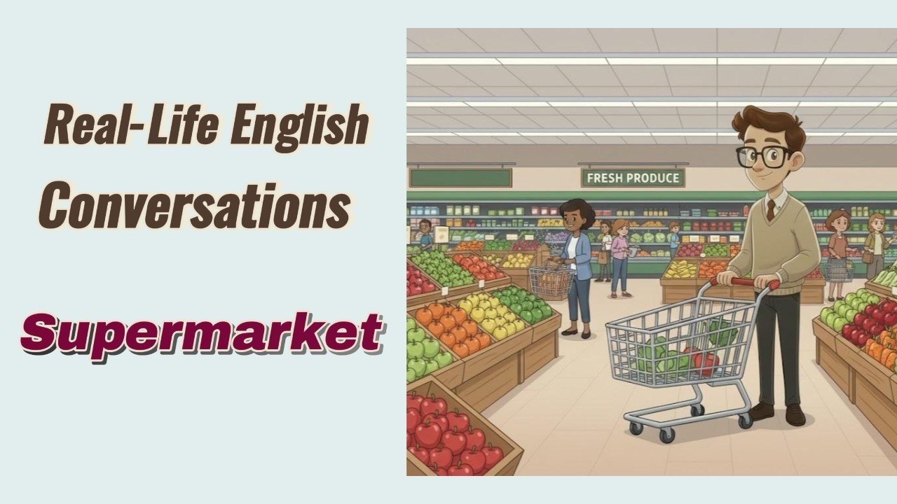 Full-Video Supermarket English Conversation Practice 🛒 | Real-Life Spoken English