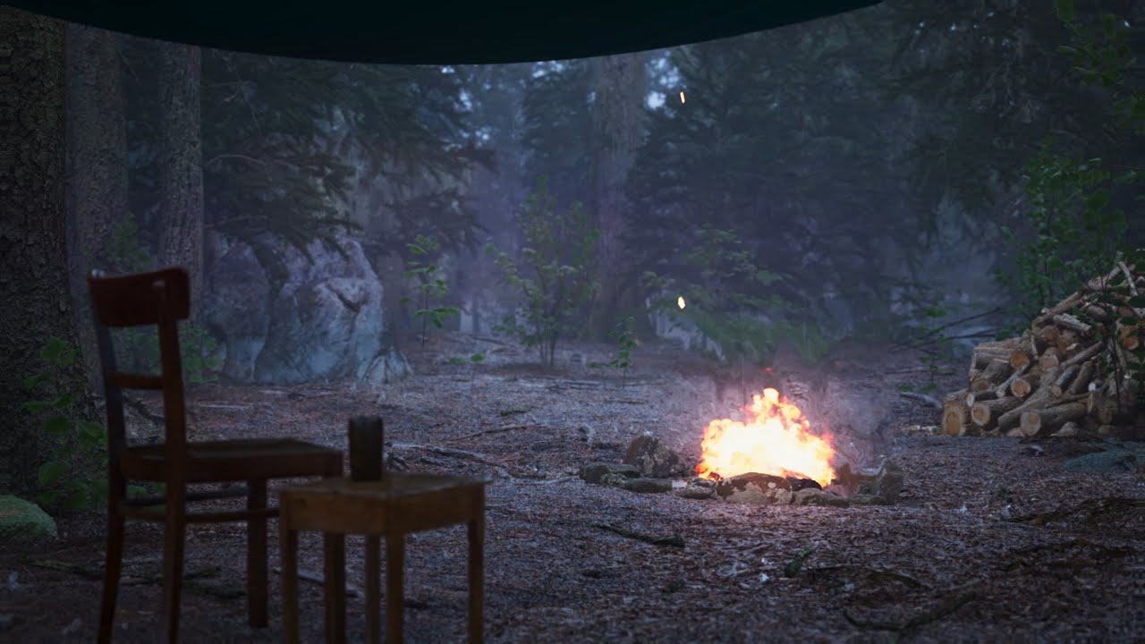 Rainy Camp Day | Rain on Tent Ambience ASMR