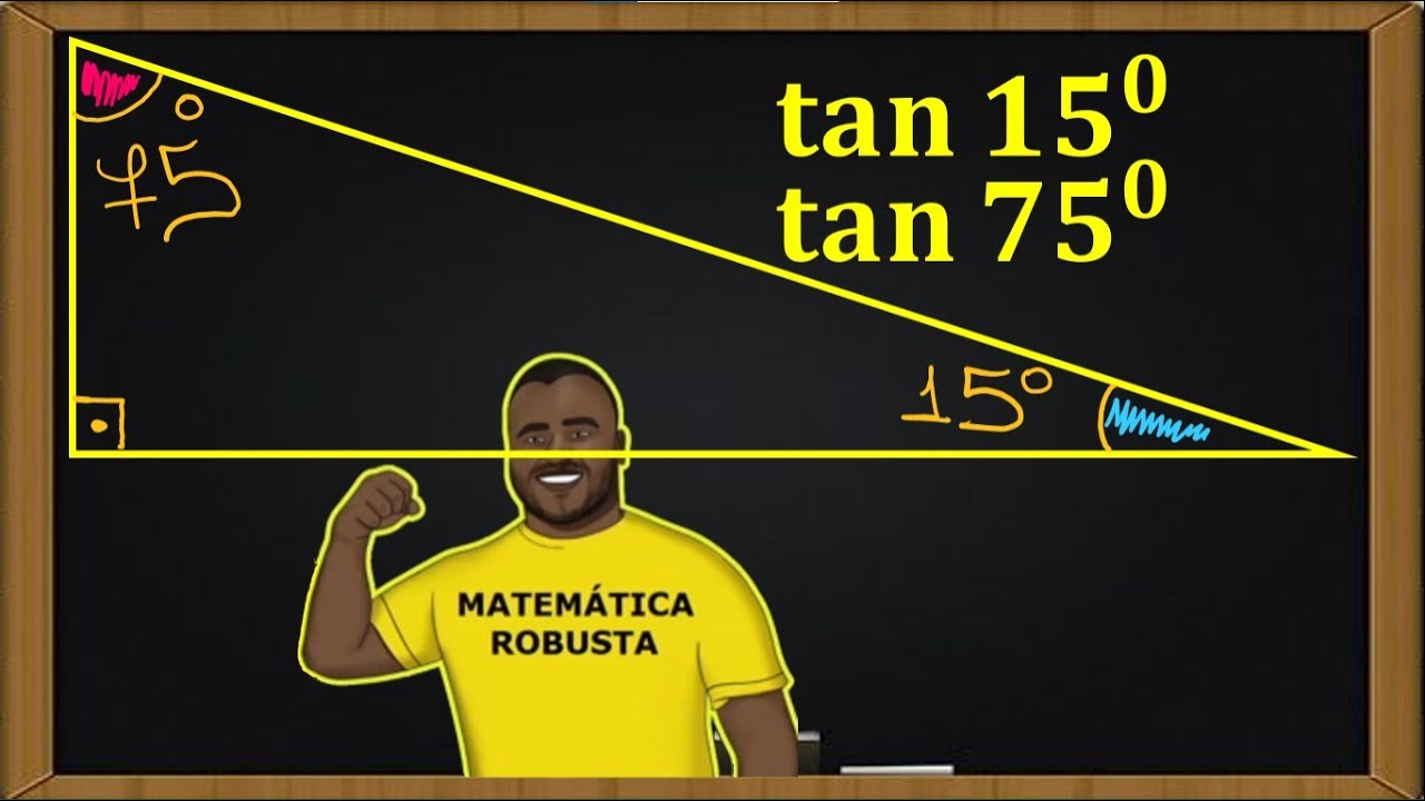 Traços Auxiliares - Trigonometria no Triângulo Retângulo - tan15 e tan75 (tg15 e tg75)
