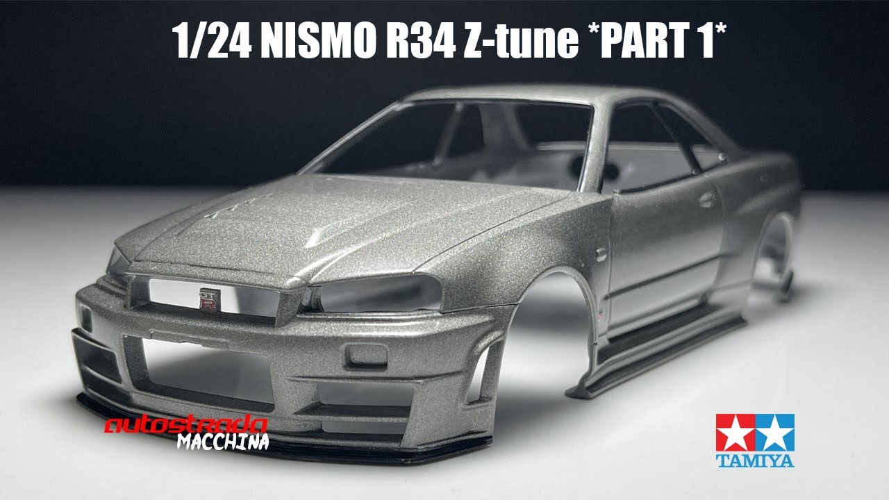 Building: Tamiya Nismo R34 Z-tune 1/24 scale PART 1 step by step