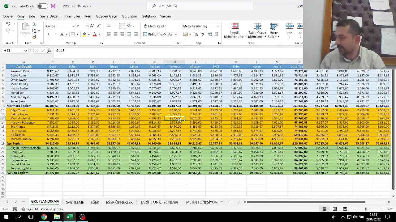 Excel Dersleri - 1 | Eğitmen: Ali Erdönmez