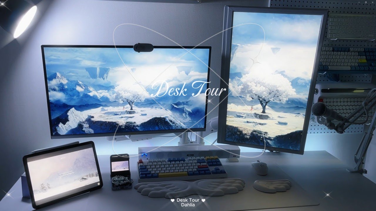 🖥️Desk Tour✨ 집순이 프리랜서의 화이트 데스크 셋업🤍 | 데스크테리어💻