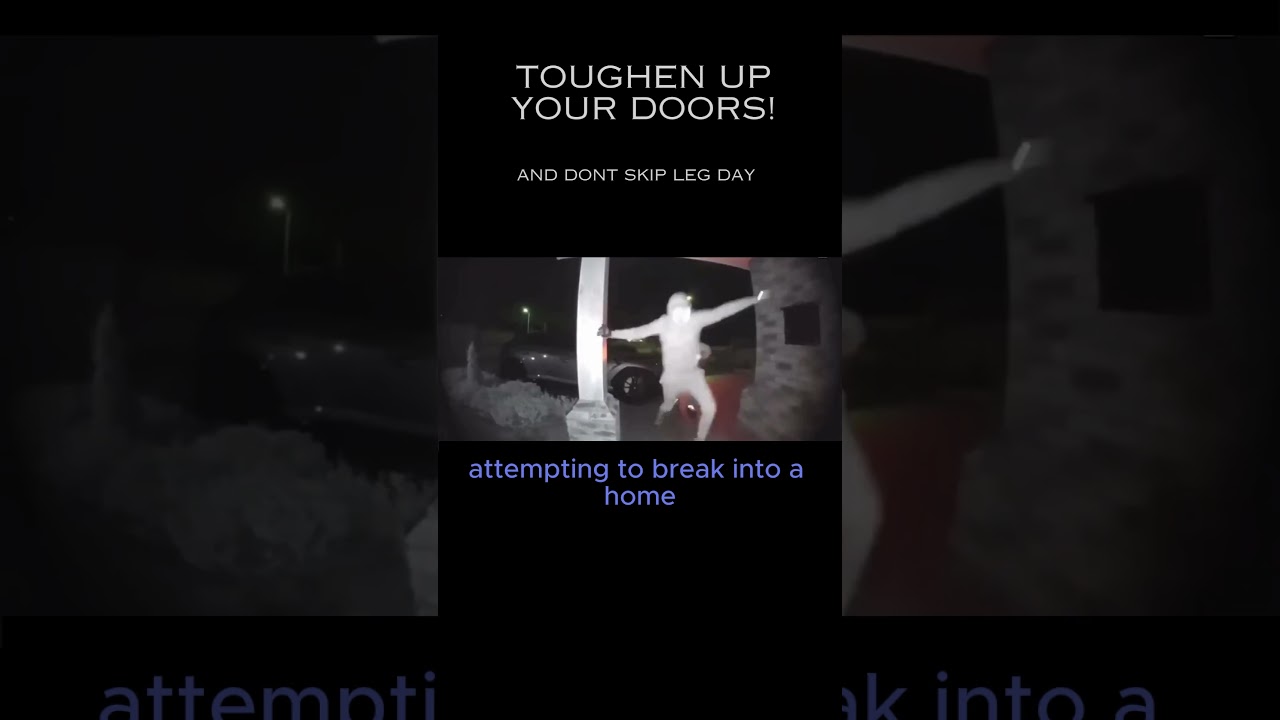Burglars Fail at Breaking Down Front Door #funnyvideo