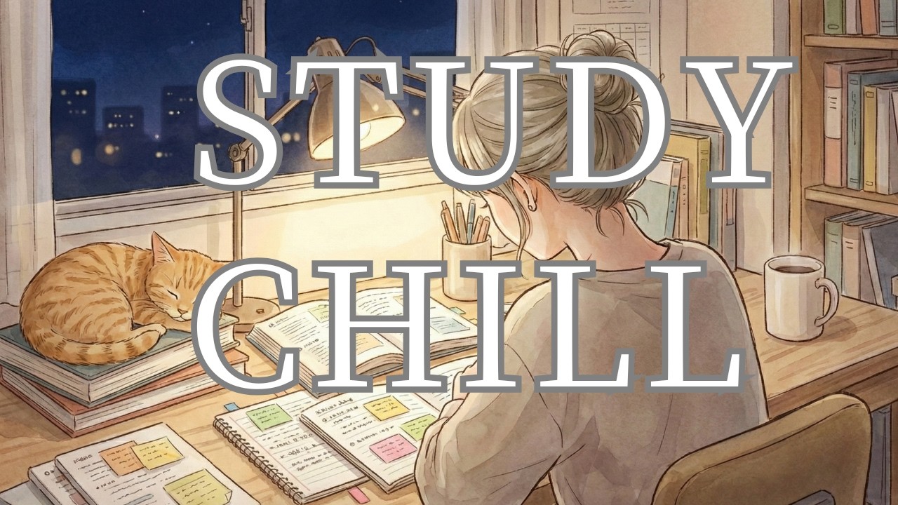 【No Ads・広告なし・1時間】テスト前に本気で集中できるLofi 📚 深夜の勉強用BGM｜作業用・ローファイ