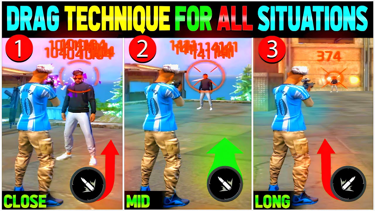 ADVANCED DRAG TECHNIQUE FOR EVERY SITUATION in Free Fire 🔥 || New SECRET DRAG TECHNIQUES ⚙️ 2025