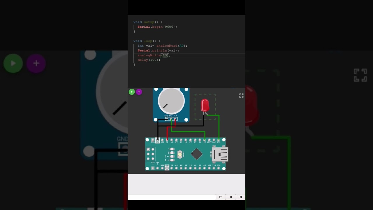 Funci&oacute;n analogWrite #arduino #coding #ciencia #electronica #ingenieria #makers
