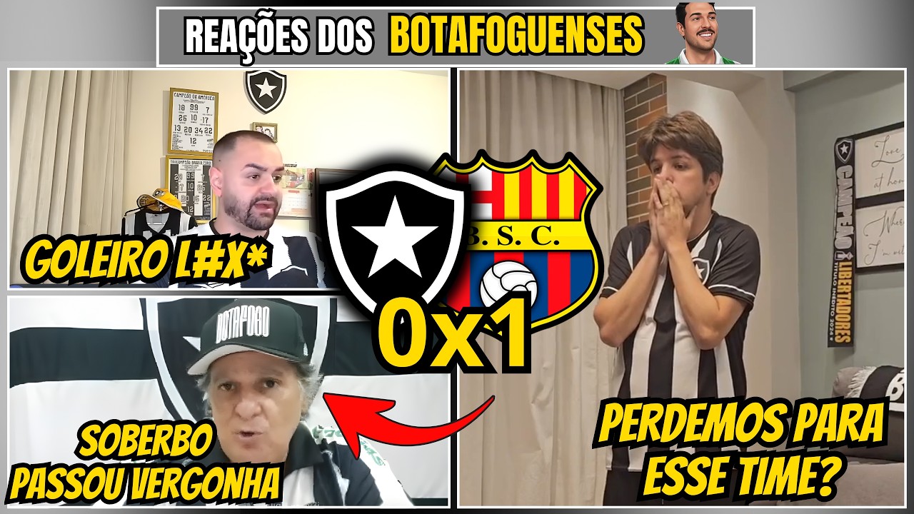 REACT INACREDITÁVEL! REACT BOTAFOGO ELIMINADO PELO BARCELONA-SC 1x0 E TORCIDA FICA EM CHOQUE!