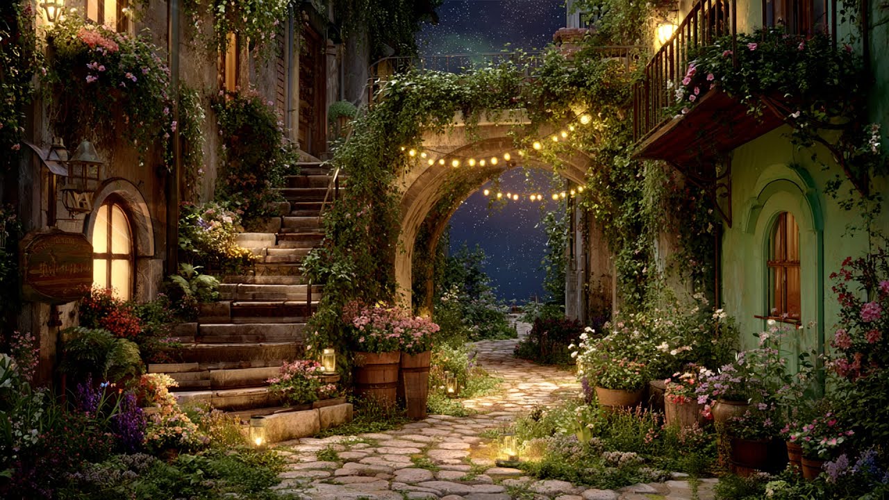 Shooting Star shower on the Whispering Fairy Garden ☄️ Enchanted Nature Music & Calm Ambience