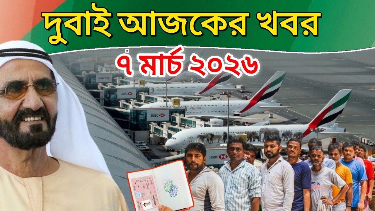 এইমাত্র দুবাই বাদশার বড় সুখবর ঘোষনা। আজকের ৩ টি বড় খবর (৭ মার্চ ২০২৬)