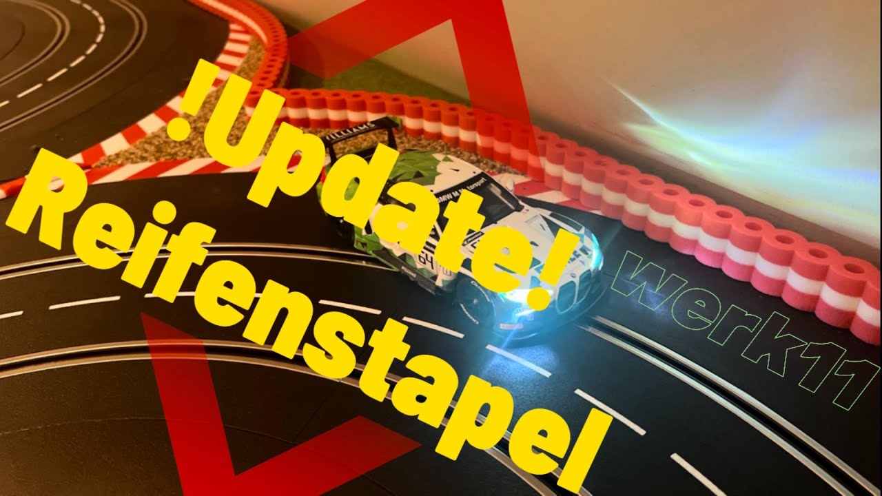 Unfall !!! Reifenstapel Update Carrera Digital 1:32 1:24 Bahngestaltung Curbs Update