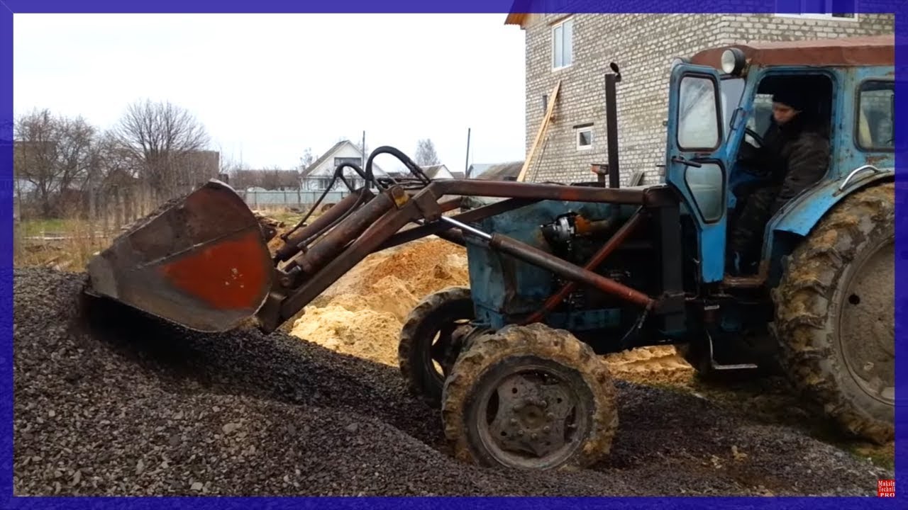 Работа на Стройке на Тракторе т 40