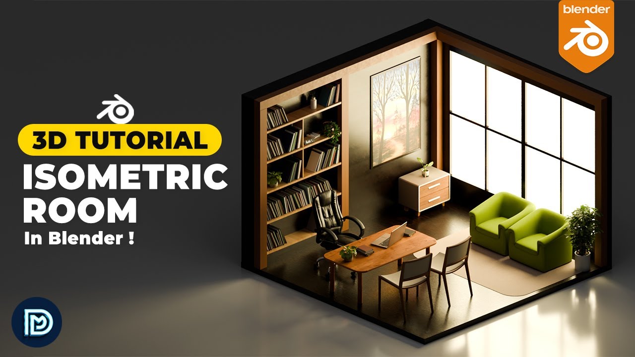 Isometric Room Tutorial in Blender - 3D Modelling Process