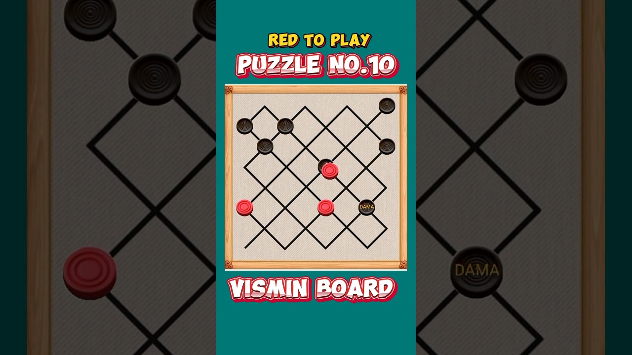 DAMA PUZZLE no 10 #damapuzzle #puzzle #games #dama #puzzlegame #damamaster #solvethepuzzle