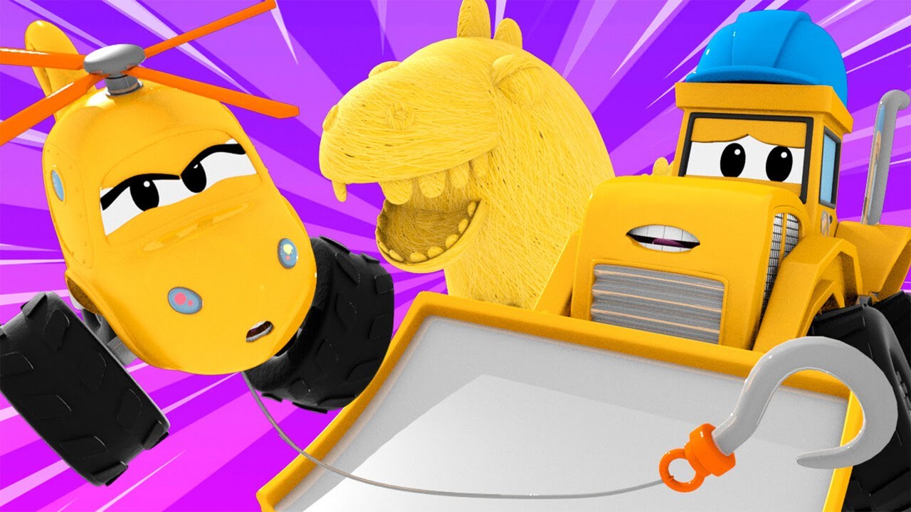 The Bulldozer Has Been Eaten By A Dinosaur! | Monster Town