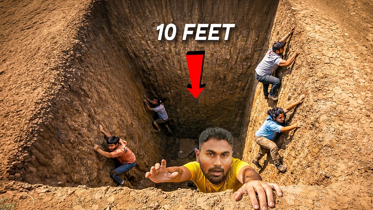 Escape From This Deep Hole or Eat JOLO Chips 😱🔥 Challenge - ஆழக்குழியில் மேலேரும் சவால்!